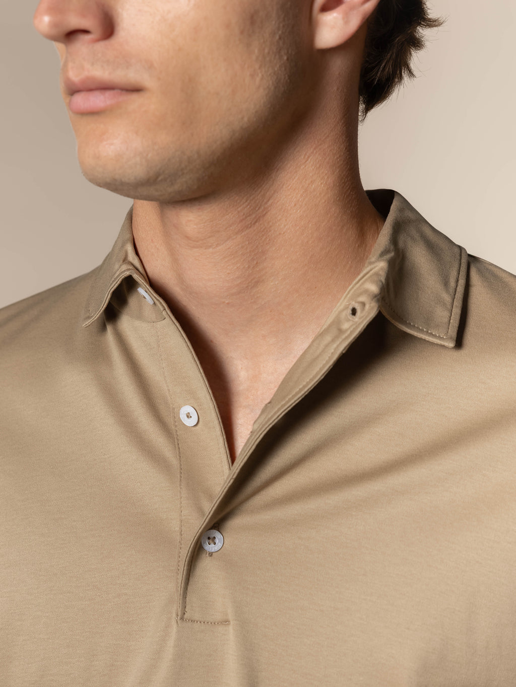AUR1 Longsleeve Polo Dark Taupe