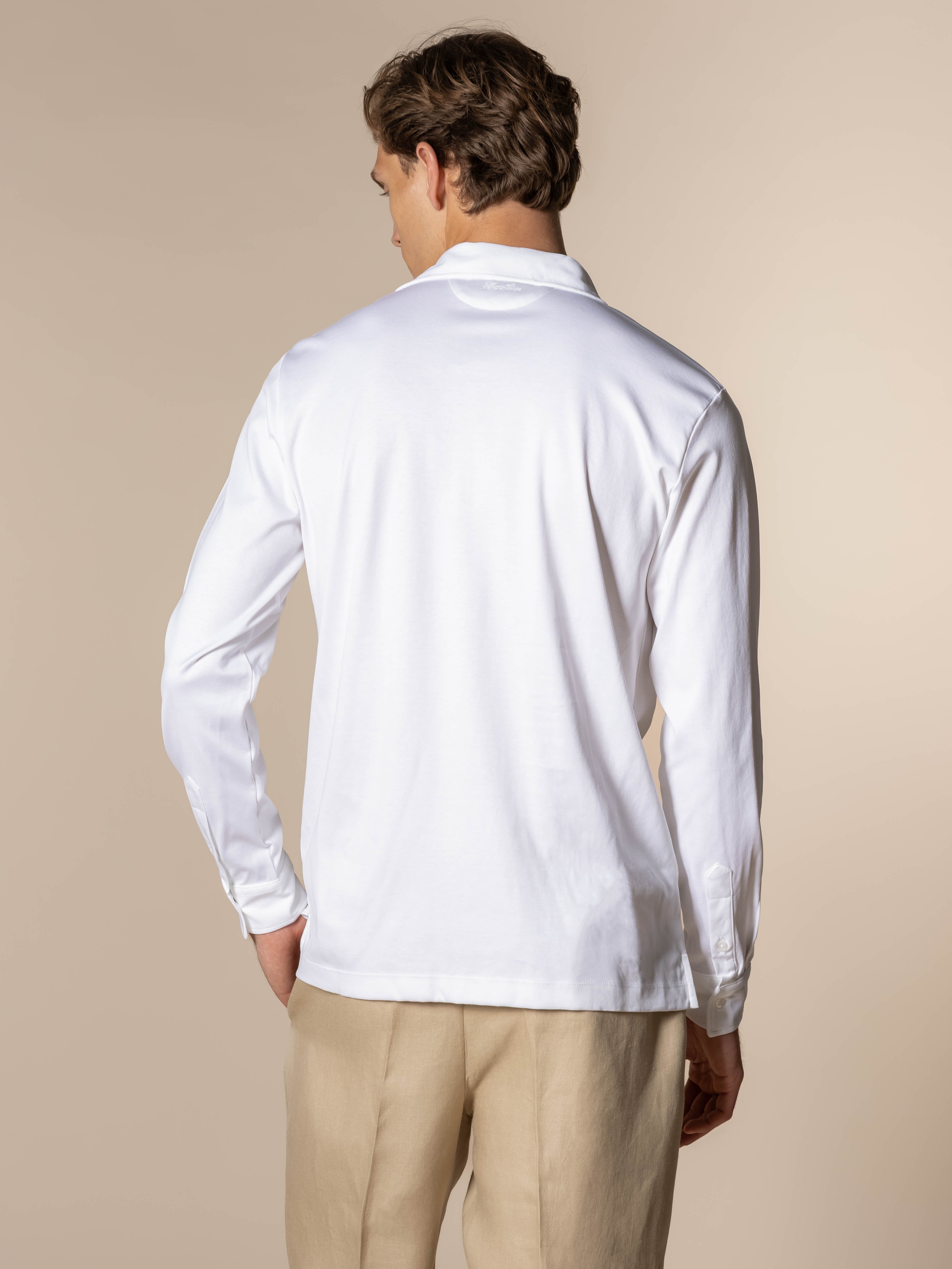 AUR1 Longsleeve Polo White